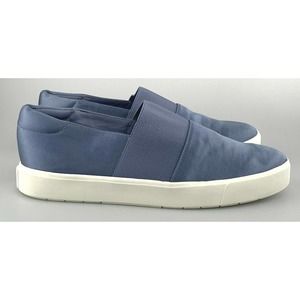 Vince Womens Blue Satin Slip-on Sneaker Size 7.5 US New